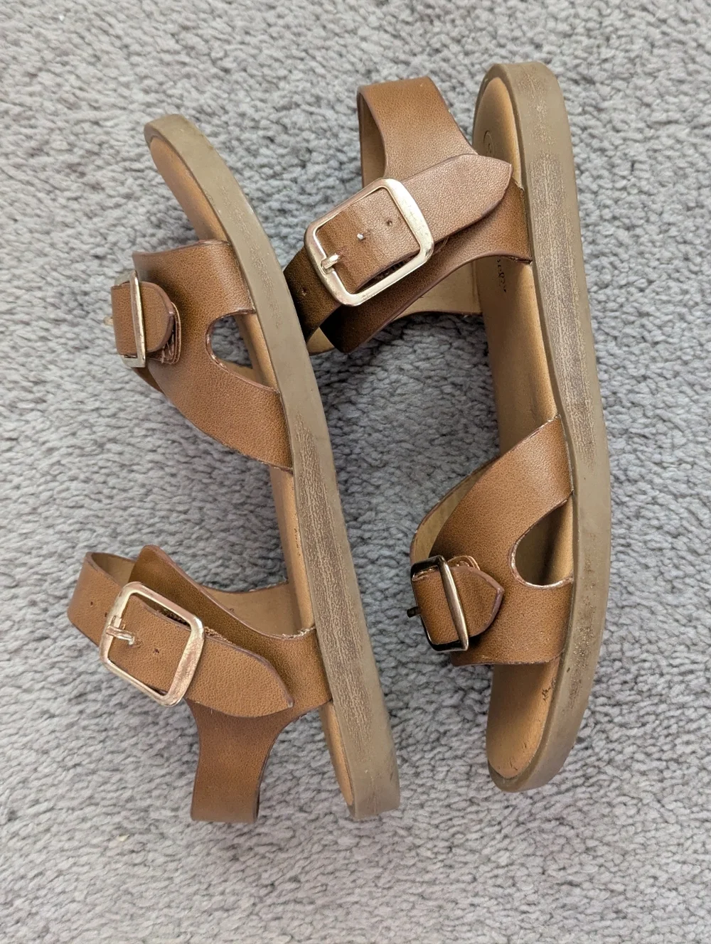 Cat & Jack Toddler Brown Double-Buckle Sandals